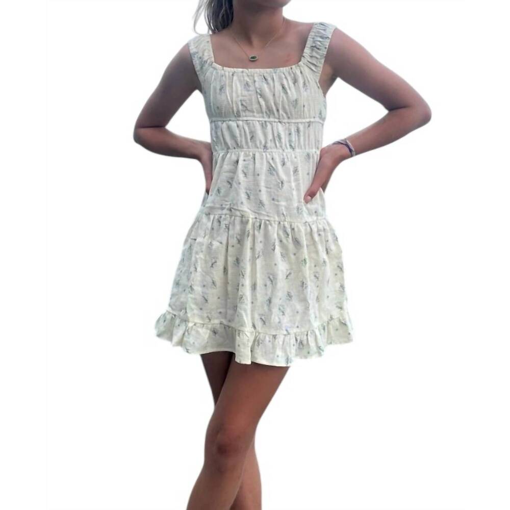 NEW LITTLE OLIN tween floral ruffle dress in white